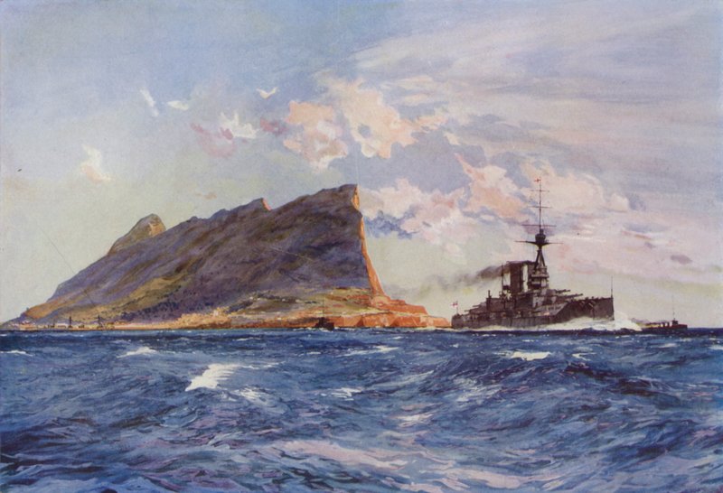 Brits slagschip bij Gibraltar door English School