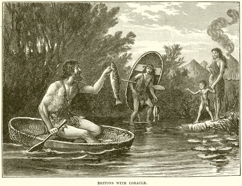 Britten met coracle door English School