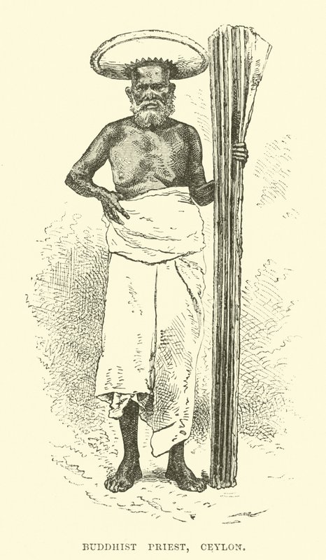 Boeddhistische priester, Ceylon door English School