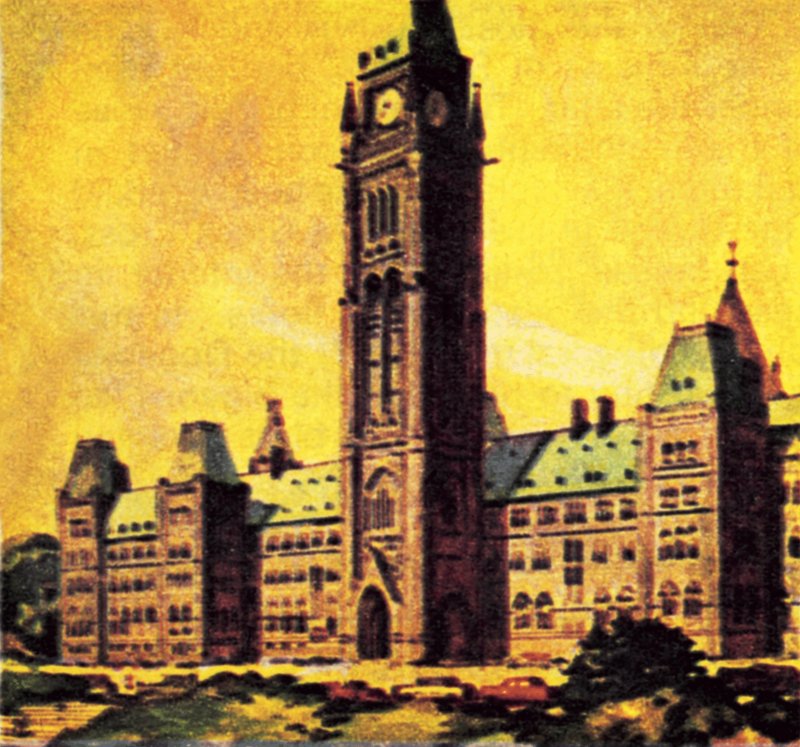 Het parlementsgebouw van Canada in Ottawa door English School