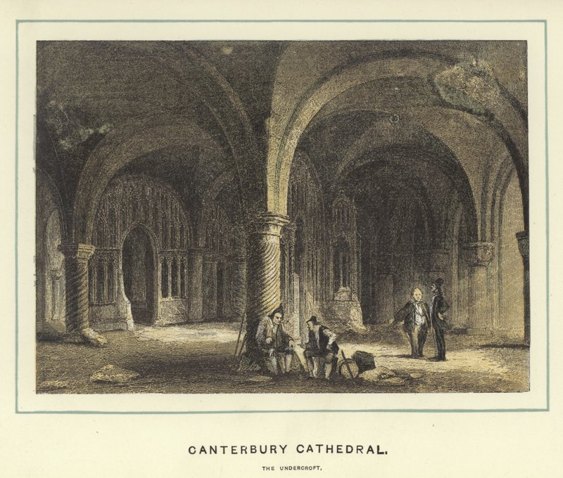 Canterbury Kathedraal, de crypte door English School