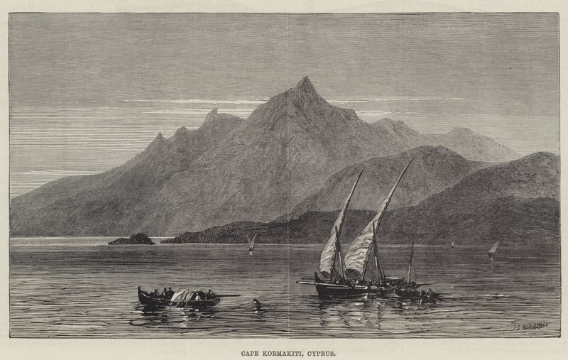 Kaap Kormakiti, Cyprus (gravure) door English School