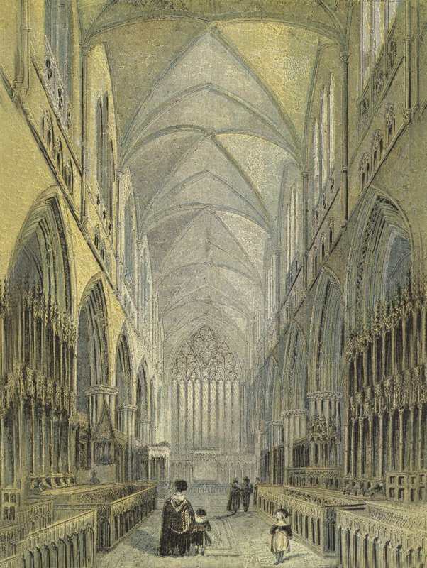 Carlisle Cathedral, uitzicht op het koor door English School