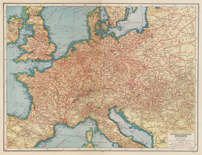 Centraal en West-Europa, Spoorwegen door English School