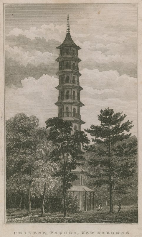 Chinese Tuinen, Kew Gardens, Londen door English School