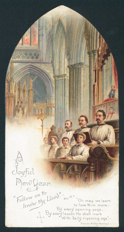 Koor dat in de kerk zingt door English School