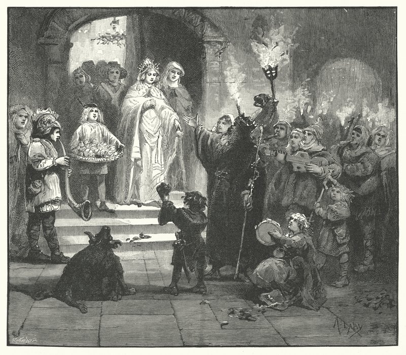 Kerstmummers in Zweden door English School
