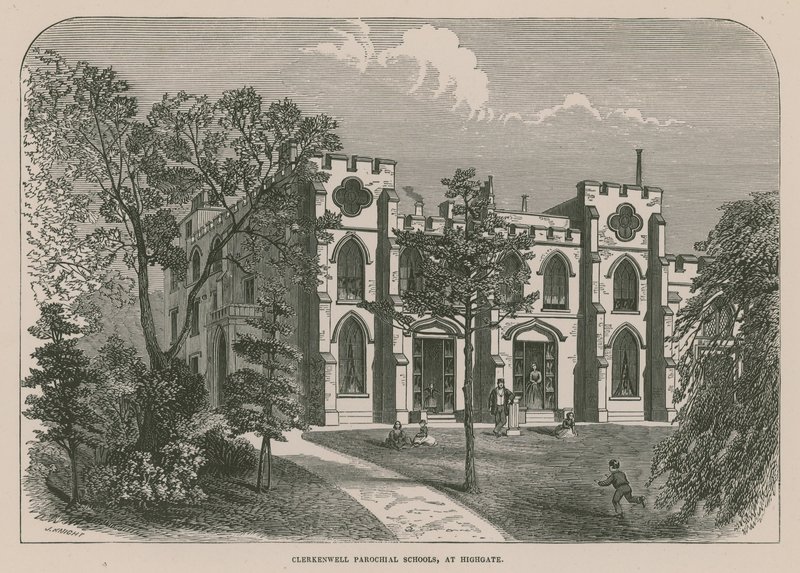 Clerkenwell Parochiale Scholen in Highgate, Londen door English School