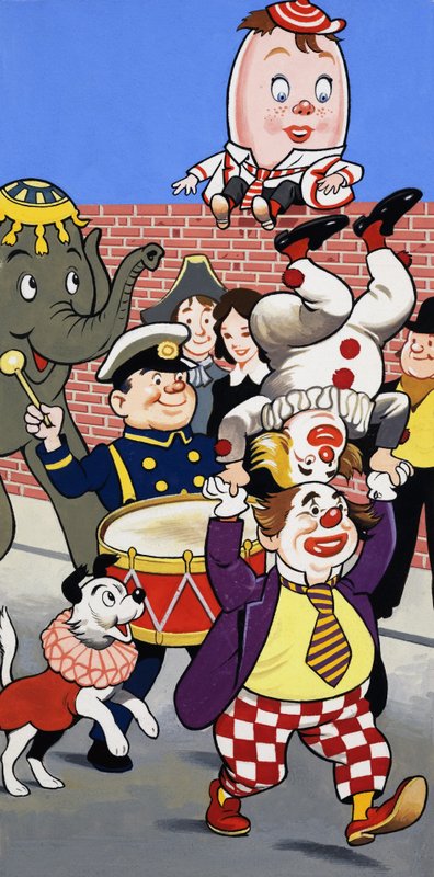 Clowns op parade door English School