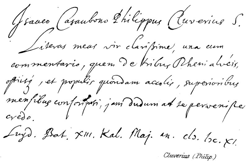 Cluverius, Philip door English School