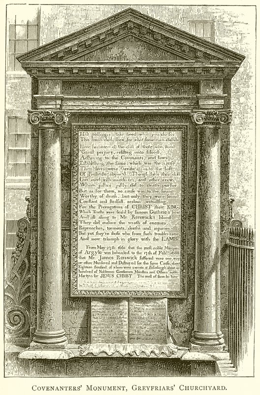 Covenanters Monument, Greyfriars Kerkhof door English School