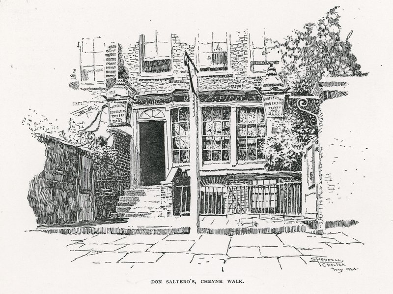 Dan Salteros koffiehuis in Cheyne Walk door English School