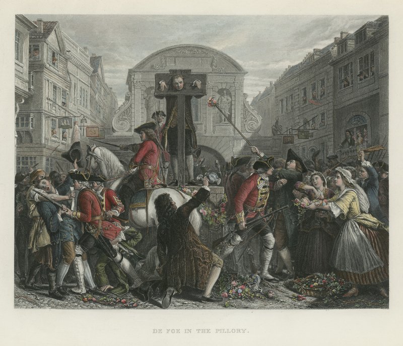 Daniel Defoe in de schandpaal door English School