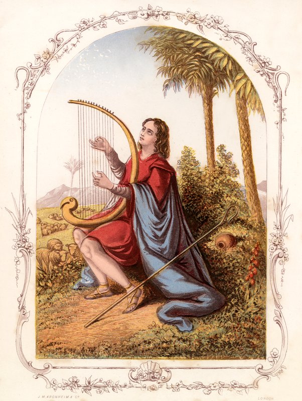 David speelt de harp door English School