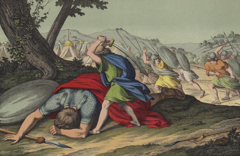 David verslaat Goliath door English School