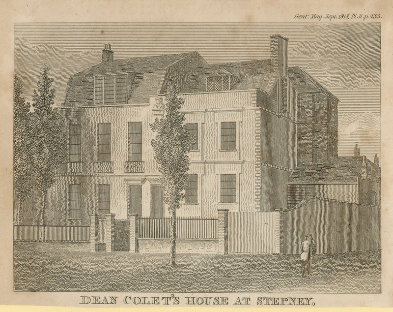 Dean Colets Huis in Stepney door English School