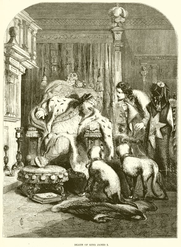 Dood van koning Jacobus I door English School