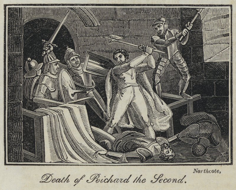 Dood van Richard de Tweede (gravure) door English School