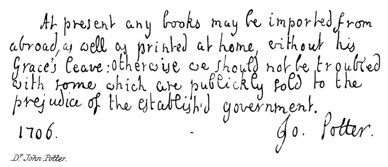 Dr John Potter door English School