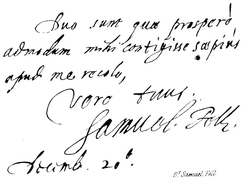 Dr Samuel Fell door English School