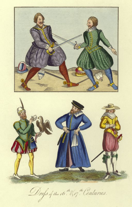 Kleding van de 16e en 17e eeuw door English School