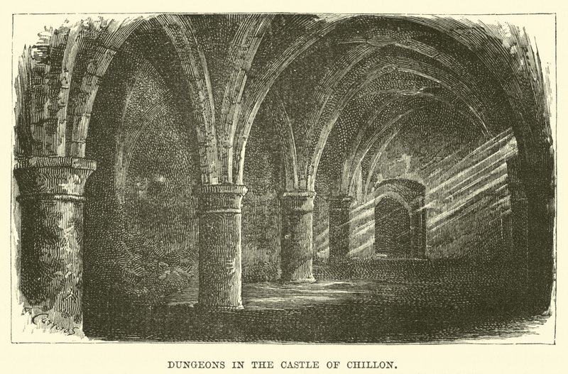 Kerker in het Kasteel van Chillon door English School