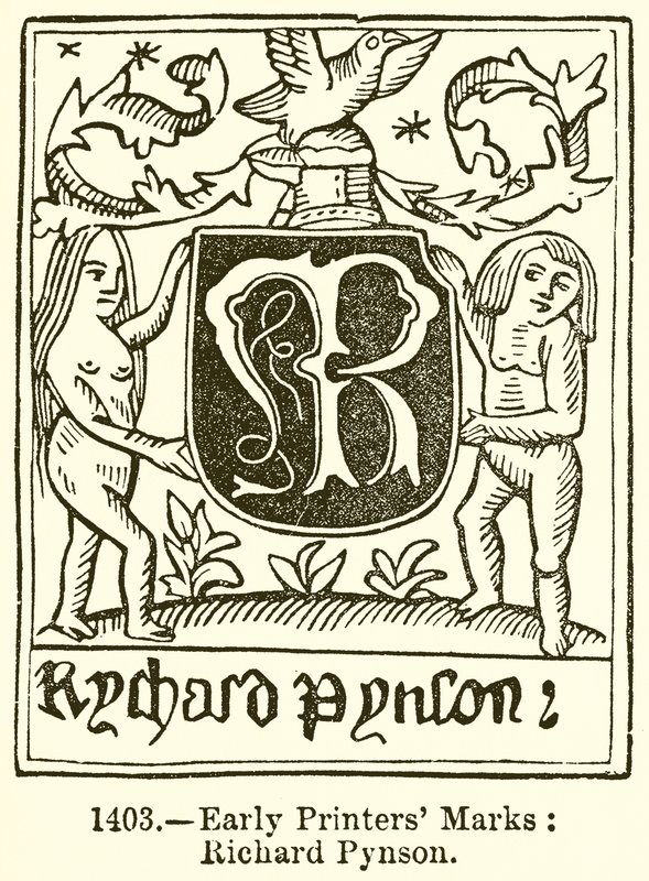 Vroege drukkersmerken: Richard Pynson door English School