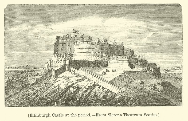 Edinburgh Castle in de periode door English School