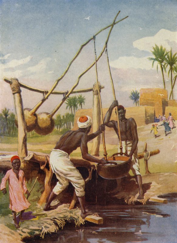 Egyptische waterput door English School