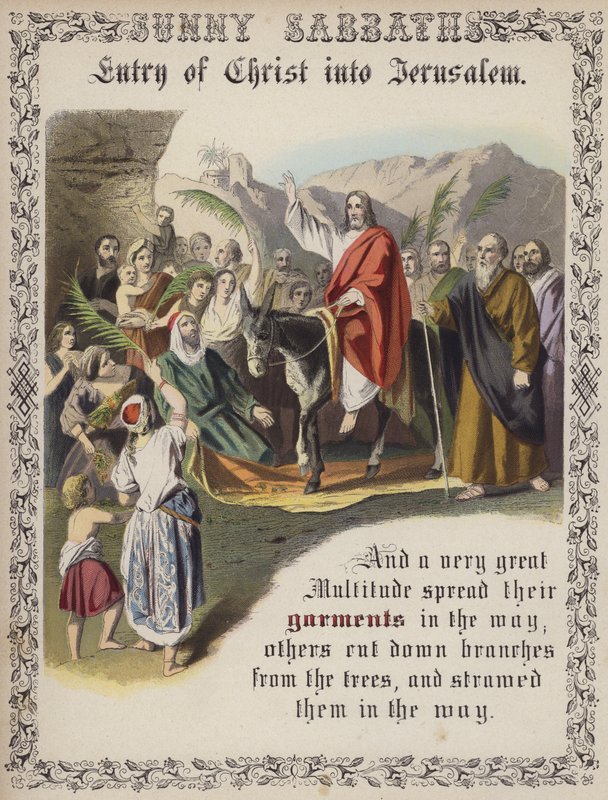 Intocht van Christus in Jeruzalem door English School