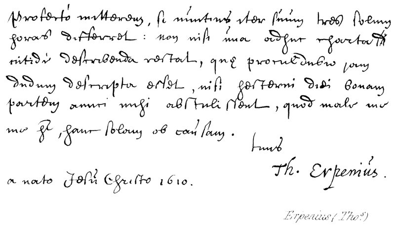 Erpenius (Thos) door English School