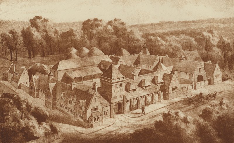 Landgoedgebouwen en stallen, Clipsham, Rutland door English School