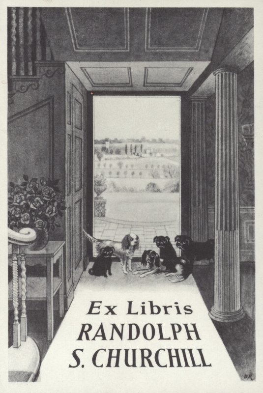 Ex Libris Randolph S Churchill door English School