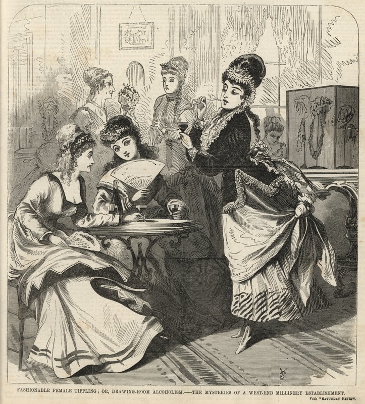 Modieuze vrouwelijke dronkenschap; of, Salonalcoholisme door English School