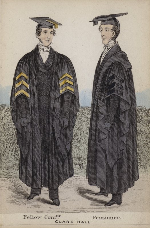 Fellow Commoner, Pensionaris, Clare Hall door English School