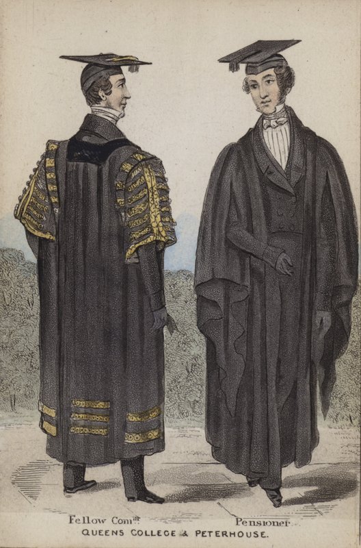 Fellow Commoner, Pensionaris, Queens College en Peterhouse door English School