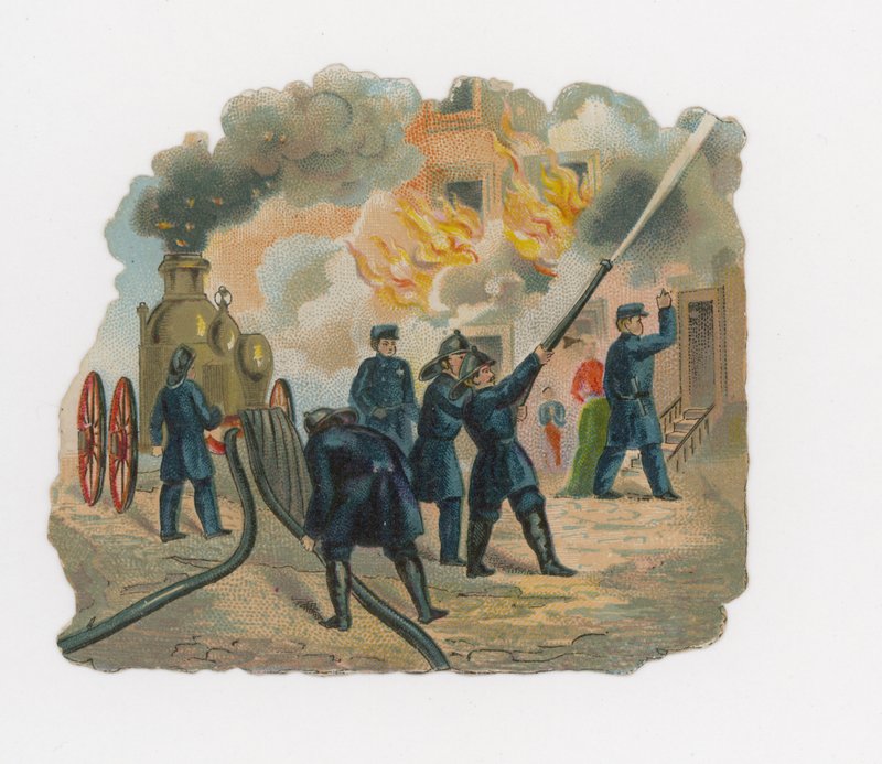 Brandbeveiliging (chromolitho) door English School