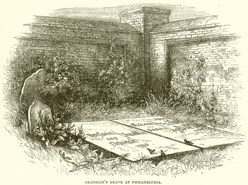Franklins graf in Philadelphia door English School