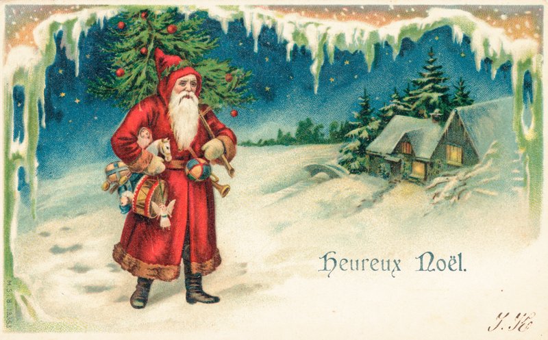 Franse kerstkaart door English School