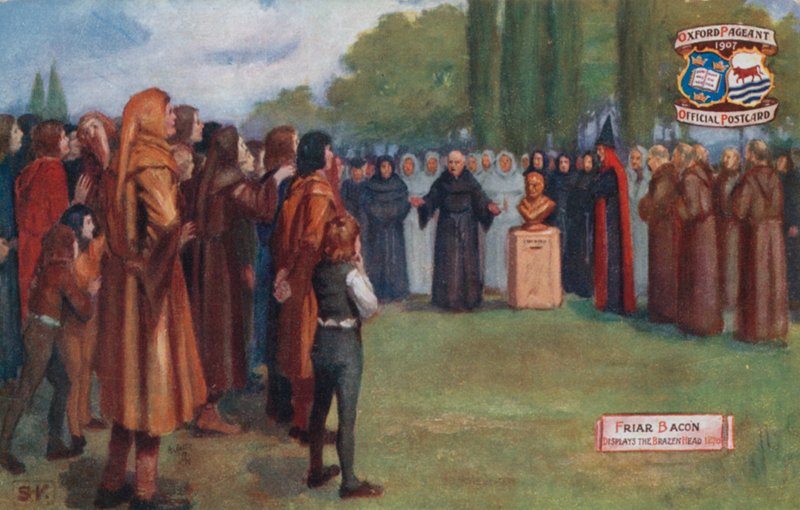 Broeder Bacon toont het Bronzen Hoofd, 1270 door English School