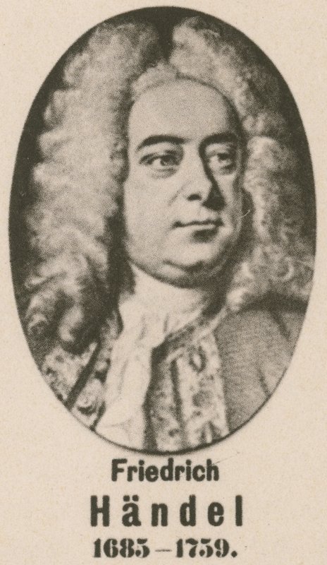 Friedrich Handel (gravure) door English School