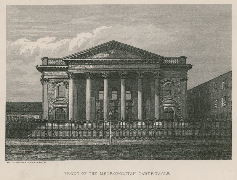 Voorkant van de Metropolitan Tabernacle door English School