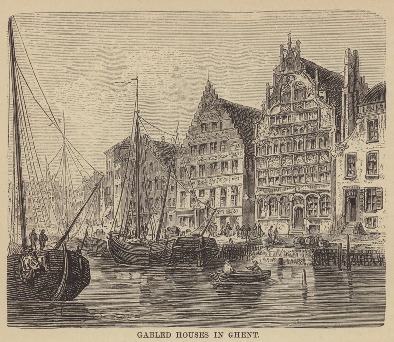 Giebelhuizen in Gent door English School