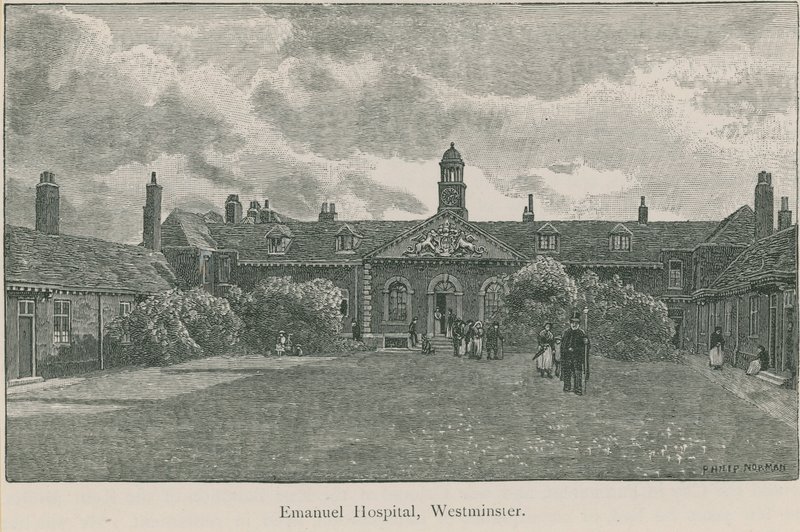 Algemeen uitzicht op Emanuel Hospital door English School
