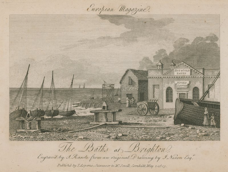 Algemeen uitzicht op de Baden in Brighton door English School