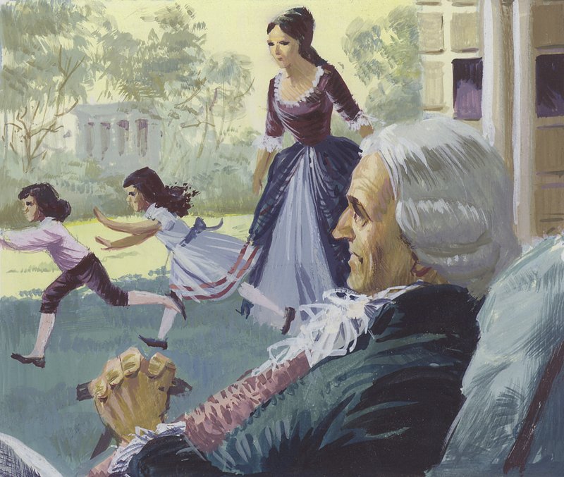 George Washington op oudere leeftijd door English School