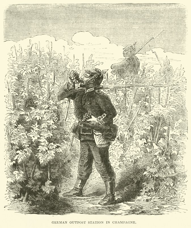 Duitse buitenpost in Champagne, september 1870 door English School
