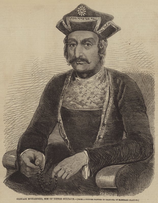 Gholam Mohammed, zoon van Tippoo Sultaun (gravure) door English School