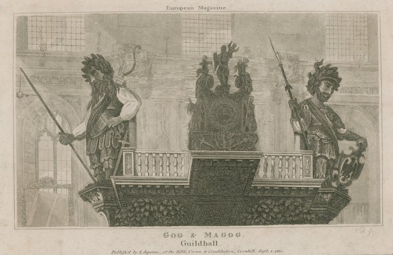 Gog en Magog, Guildhall, Londen door English School