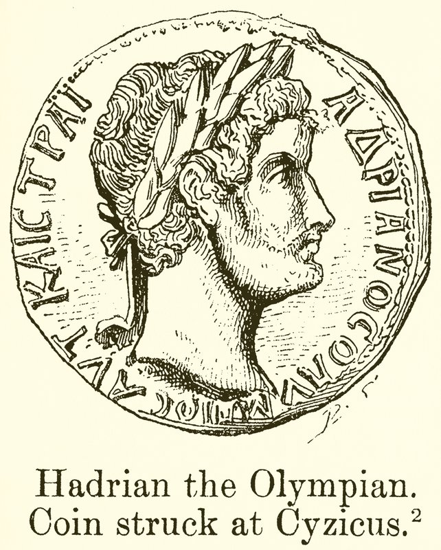 Hadrianus de Olympiër (Munt geslagen in Cyzicus) door English School